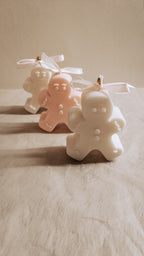 Gingerbread man Christmas candle