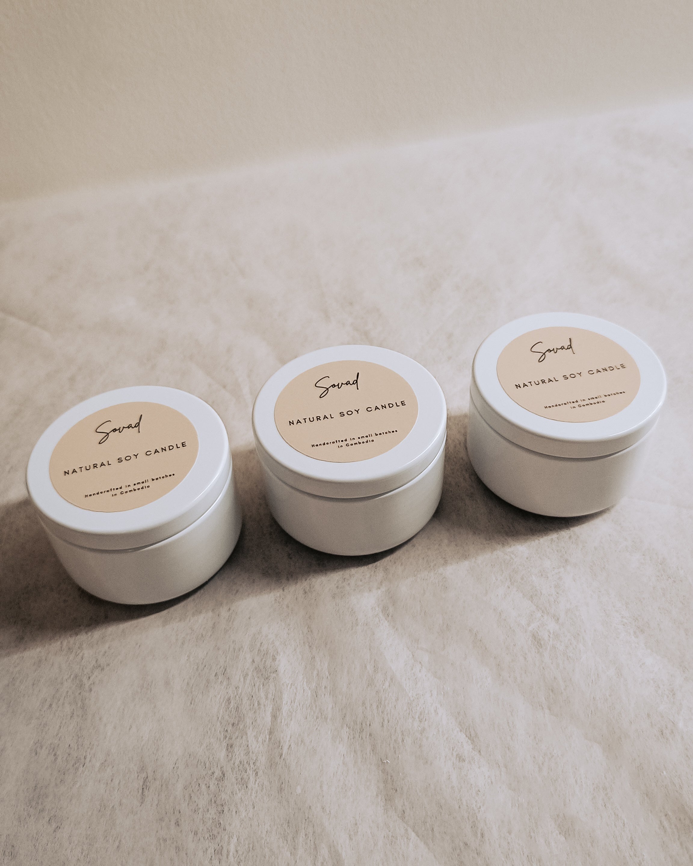 Tin candle 2oz Set of 3