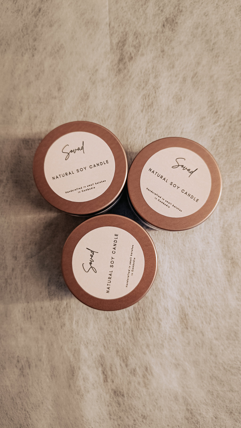 Tin candle 2oz Set of 3