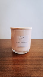 Signature blush rose glass jar candle